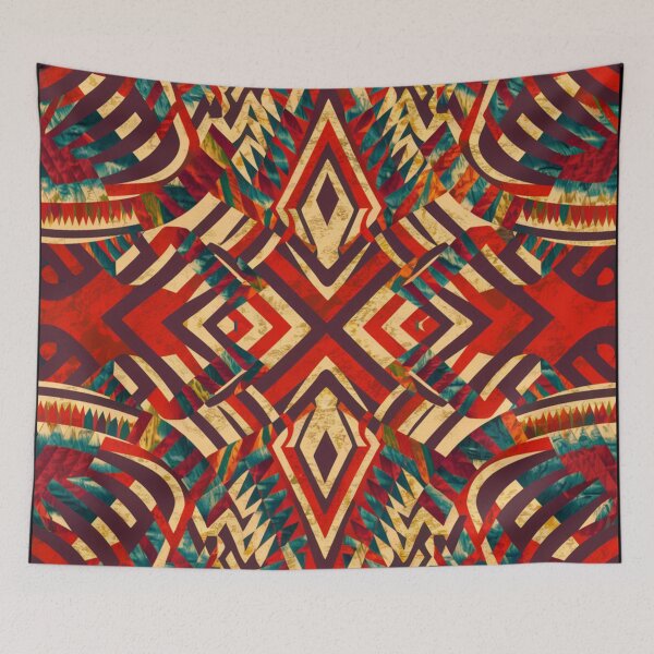 Item preview, Vibrant Tribal Kaleidoscope - Bold Abstract Ethnic Design designed and sold by WildStroke.