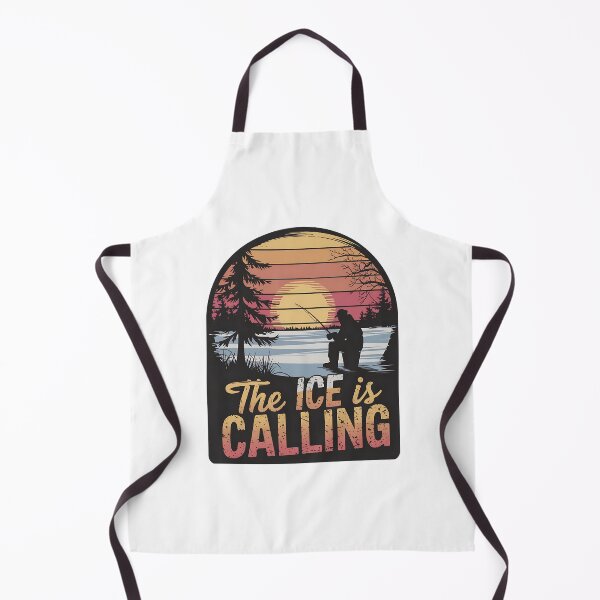 Item preview, Title: The Ice is Calling - Ice Fishing Sunset Silhouette designed and sold by WayoftheWater.