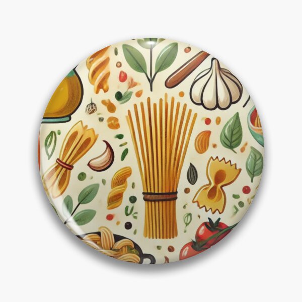Item preview, Pasta Parade - Playful Italian Food-Themed Pattern designed and sold by Designeerguy.