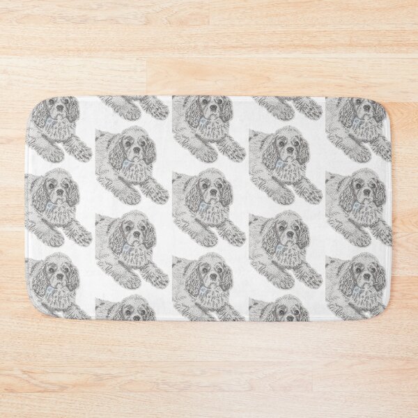 Item preview, Cavalier King Charles Spaniel Pup Dog Pen and Ink Stipple Artwork designed and sold by lunarxartistry.
