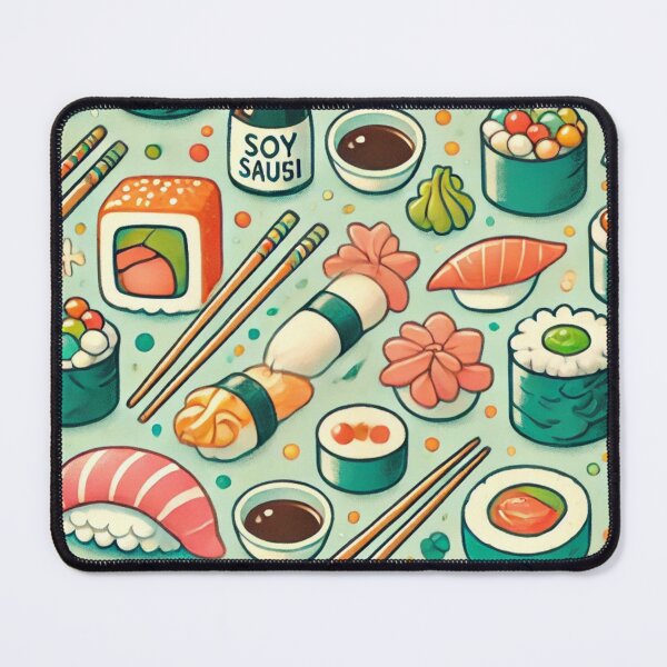 Item preview, Sushi Delight - Playful Japanese Food-Themed Pattern designed and sold by Designeerguy.