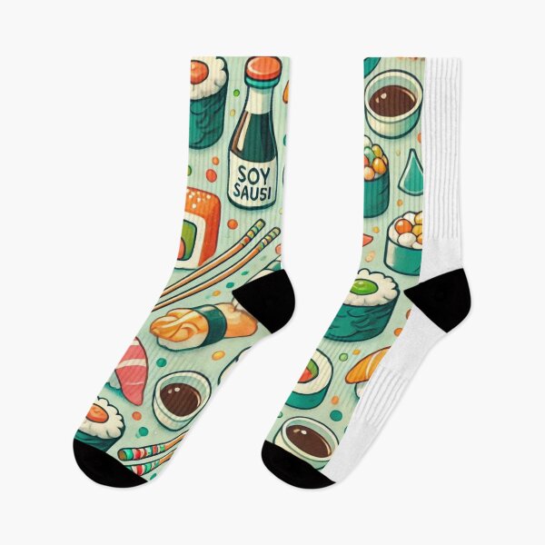 Item preview, Sushi Delight - Playful Japanese Food-Themed Pattern designed and sold by Designeerguy.