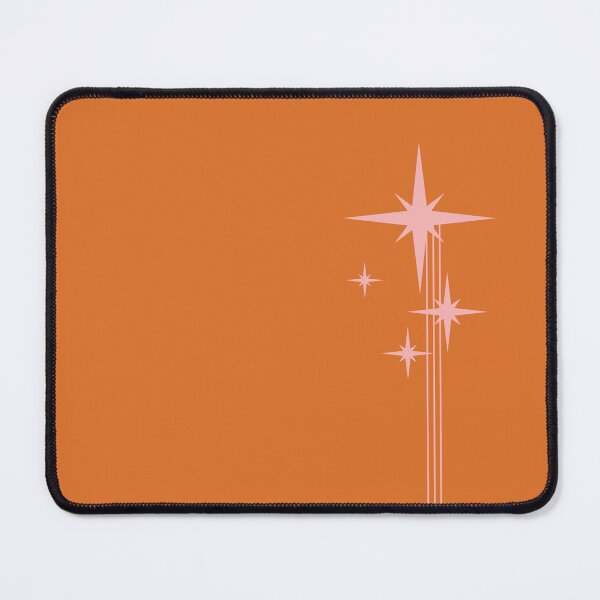 Item preview, 1950s Atomic Age Retro Starbursts in Orange and Blush Pink designed and sold by kierkegaard.