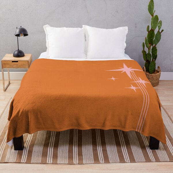 Item preview, 1950s Atomic Age Retro Starbursts in Orange and Blush Pink designed and sold by kierkegaard.