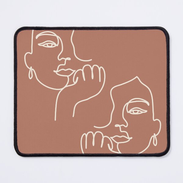 Item preview, Minimalist women's faces with mocha mousse background designed and sold by ElizabethCoelho.