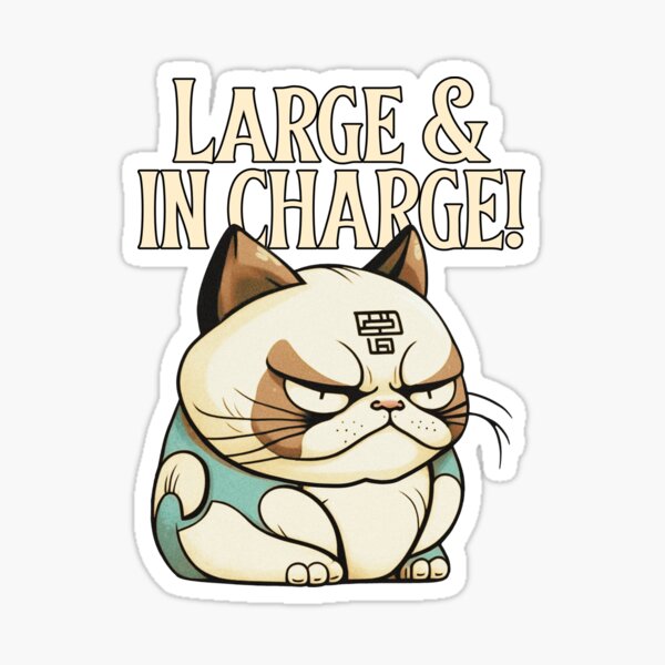 Item preview, Large & In Charge Fat Cat t-shirt designed and sold by KimmageTees.