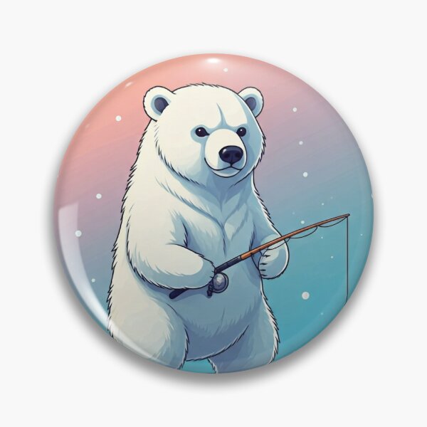 Item preview, Polar Bear Fishing – Funny Cartoon Design designed and sold by TabtisWorld.