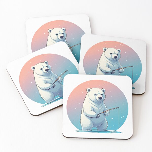 Item preview, Polar Bear Fishing – Funny Cartoon Design designed and sold by TabtisWorld.