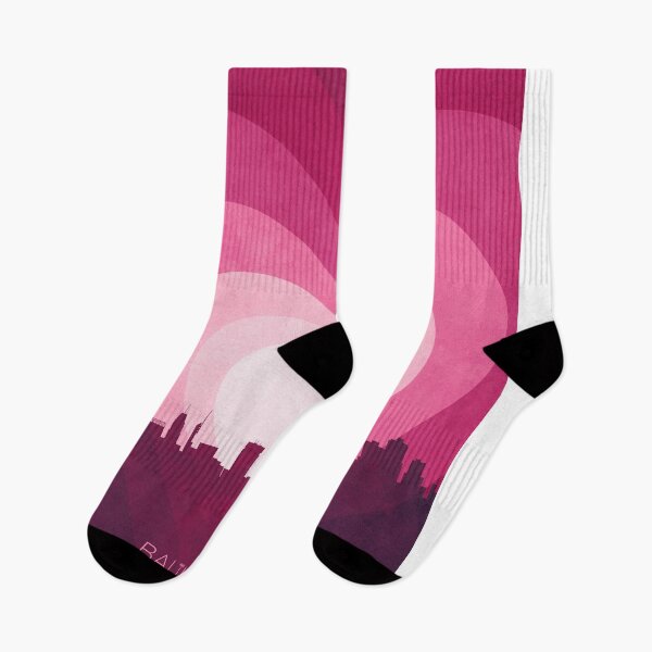 Item preview, Baltimore Maryland Skyline Hearts Pink designed and sold by ArtPrints.