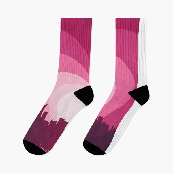 Item preview, Charlotte North Carolina Skyline Hearts Pink designed and sold by ArtPrints.