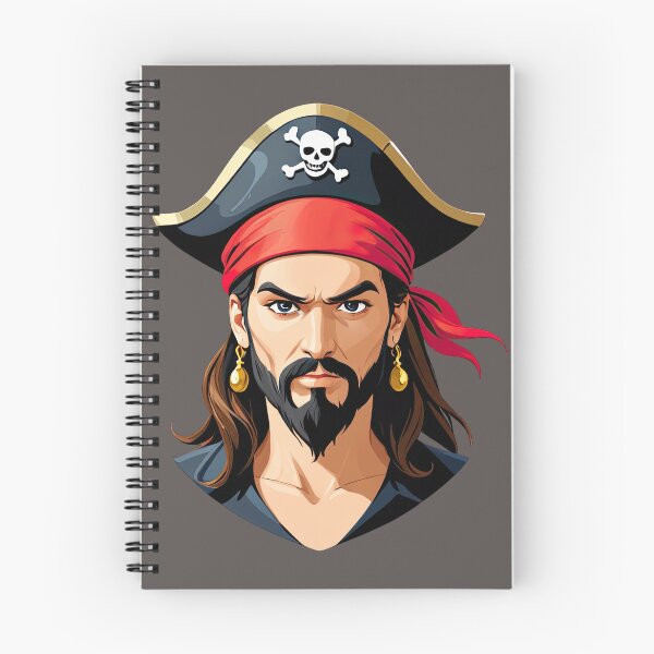 Item preview, Pirate with Skull Hat and Earrings designed and sold by artwaves.