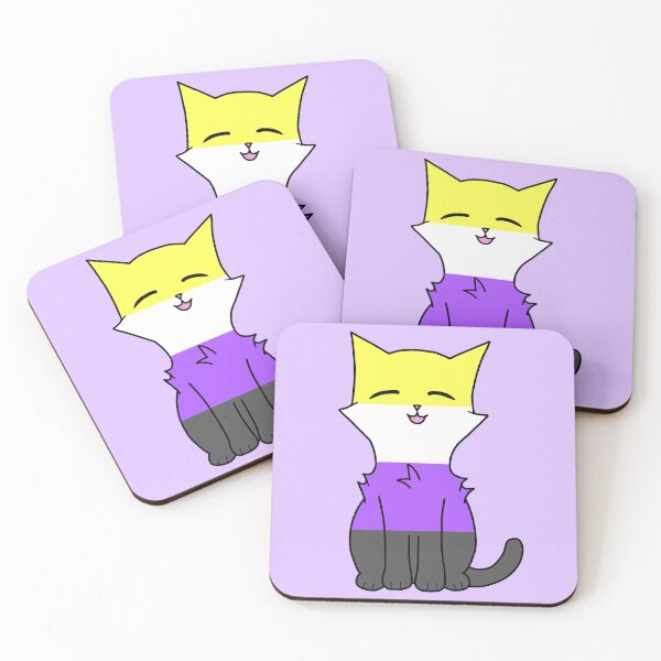 Item preview, Pastel Nonbinary Pride Cat designed and sold by SillyStarlight.