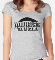 Women's darts T-shirt (black) Women's Fitted Scoop T-Shirt
