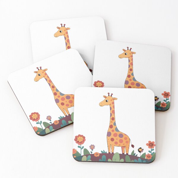 Item preview, Giraffe Flowers Garden Patterned Art designed and sold by omerfdln34.