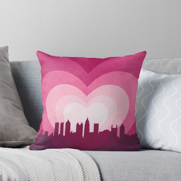 Item preview, Atlanta Georgia Skyline Hearts Pink designed and sold by ArtPrints.