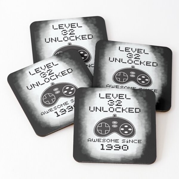 Item preview, Level 32 Unlocked Awesome Since 1990 Funny Gaming Lovers designed and sold by Nicet-shirt1.
