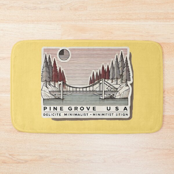 Item preview, Pine Grove USA Retro 3D Minimalist Illustration,   designed and sold by PaintMeWorld.