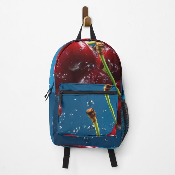Item preview, A cluster of vibrant red cherries is depicted mid-air, designed and sold by anytka.