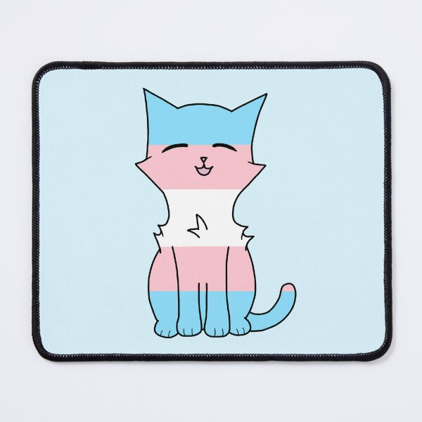 Item preview, Pastel Trans Pride Cat designed and sold by SillyStarlight.