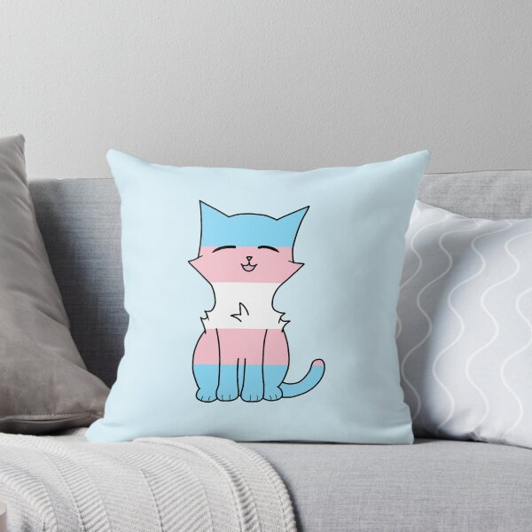 Item preview, Pastel Trans Pride Cat designed and sold by SillyStarlight.