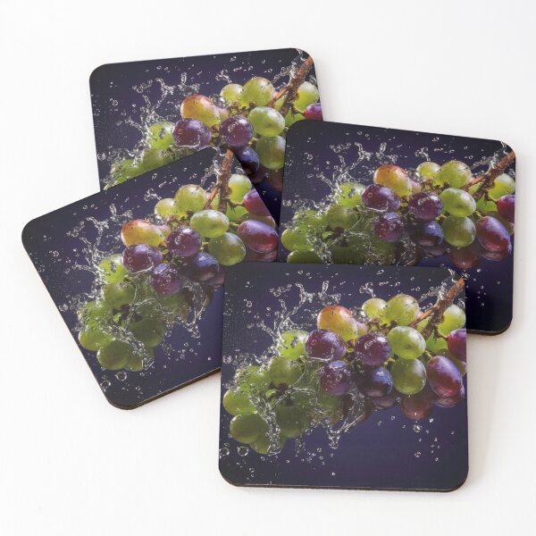 Item preview, A vibrant cluster of mixed green and purple grapes designed and sold by anytka.