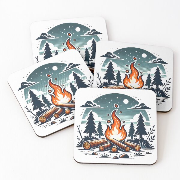Artikelvorschau, Lagerfeuer, Glühwürmchen, Holzfeuer entworfen und verkauft von TrueArtVibes.