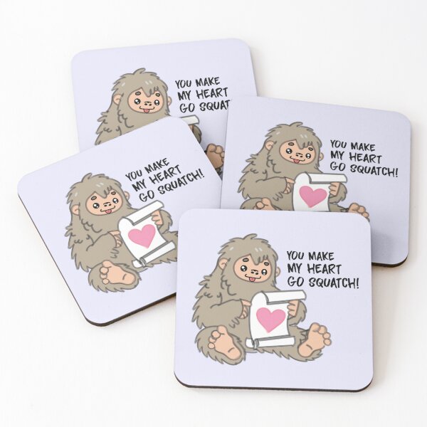 Item preview, Cute Bigfoot Valentine’s Day - You Make My Heart Go Squatch designed and sold by silent ocean.