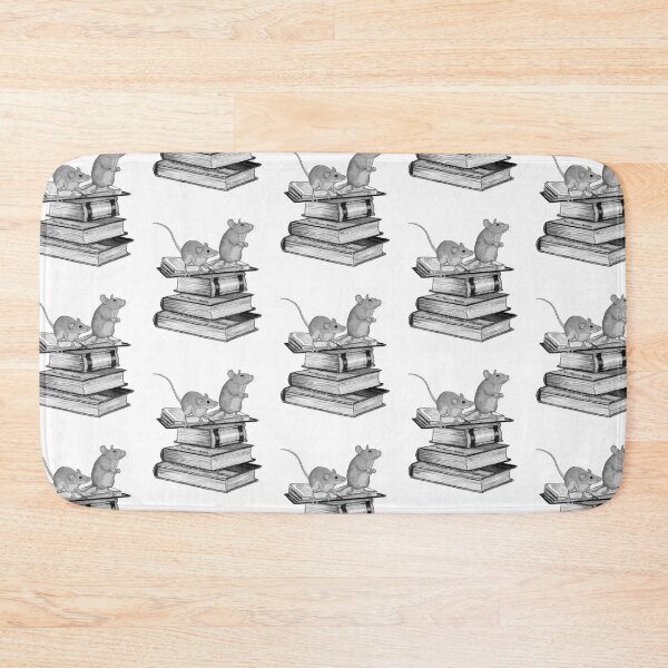 Item preview, MICE Standing on BOOKS, Hand Drawn Pencil Illustration designed and sold by JoyfulWhimsy.