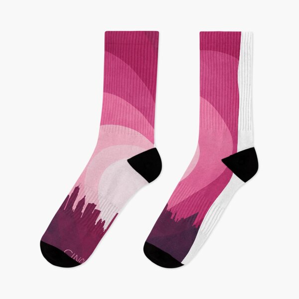 Item preview, Cincinnati Ohio Skyline Hearts Pink designed and sold by ArtPrints.