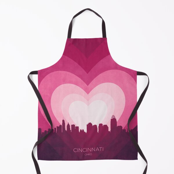 Item preview, Cincinnati Ohio Skyline Hearts Pink designed and sold by ArtPrints.