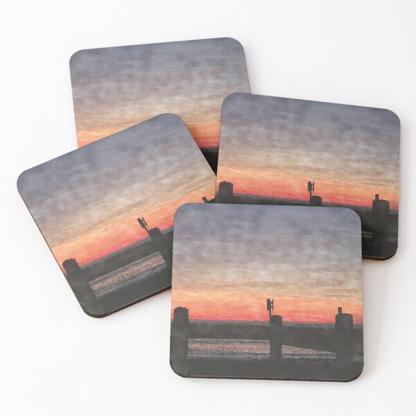Item preview, Watercolor Sunrise at Fort Fisher, NC  Serene Landscape designed and sold by JFlowXjw Design.