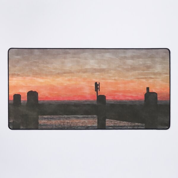 Item preview, Watercolor Sunrise at Fort Fisher, NC Serene Landscape designed and sold by JFlowXjw Design.