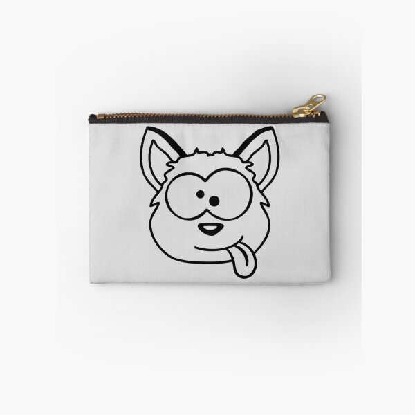 Item preview, Dog Fox Funny Grimace Squinting Tongue Out Comic Cartoon designed and sold by shirt-o-mat.