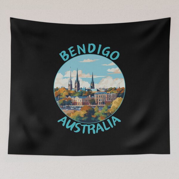 Item preview, Bendigo in Victoria Australia Art Travel Emblem designed and sold by MaateoDesign.