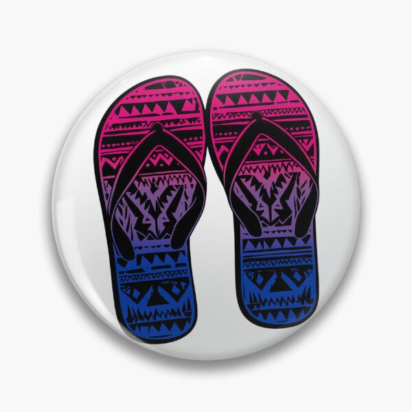 Item preview, Bisexual Pride Flag Tribal Flip-Flops Design – Vibrant Pride Art designed and sold by Travelslightly.