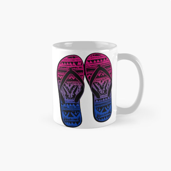 Item preview, Bisexual Pride Flag Tribal Flip-Flops Design – Vibrant Pride Art designed and sold by Travelslightly.