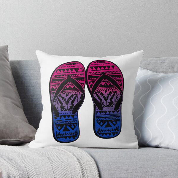 Item preview, Bisexual Pride Flag Tribal Flip-Flops Design – Vibrant Pride Art designed and sold by Travelslightly.