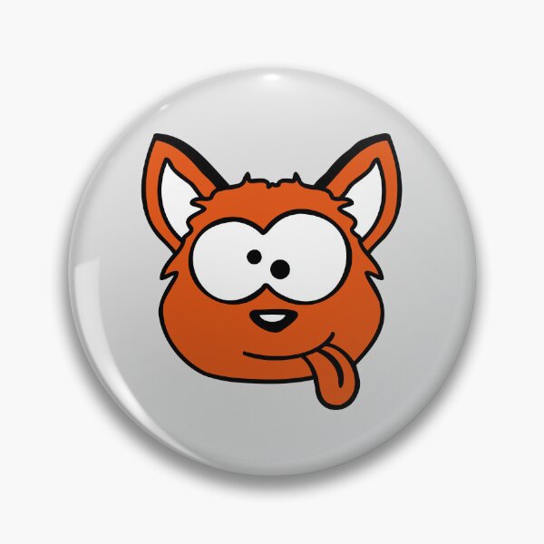 Item preview, Dog Fox Funny Grimace Squinting Tongue Out Comic Cartoon designed and sold by shirt-o-mat.
