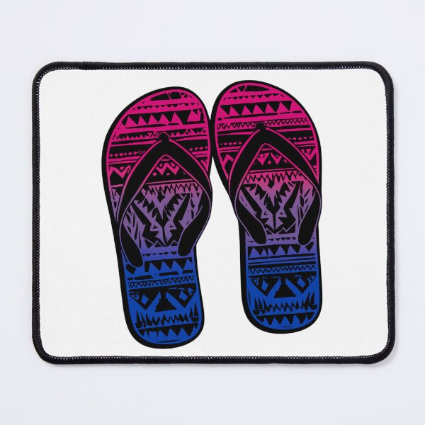 Item preview, Bisexual Pride Flag Tribal Flip-Flops Design – Vibrant Pride Art designed and sold by Travelslightly.