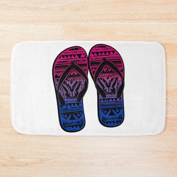 Item preview, Bisexual Pride Flag Tribal Flip-Flops Design – Vibrant Pride Art designed and sold by Travelslightly.