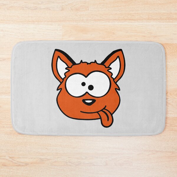 Item preview, Dog Fox Funny Grimace Squinting Tongue Out Comic Cartoon designed and sold by shirt-o-mat.