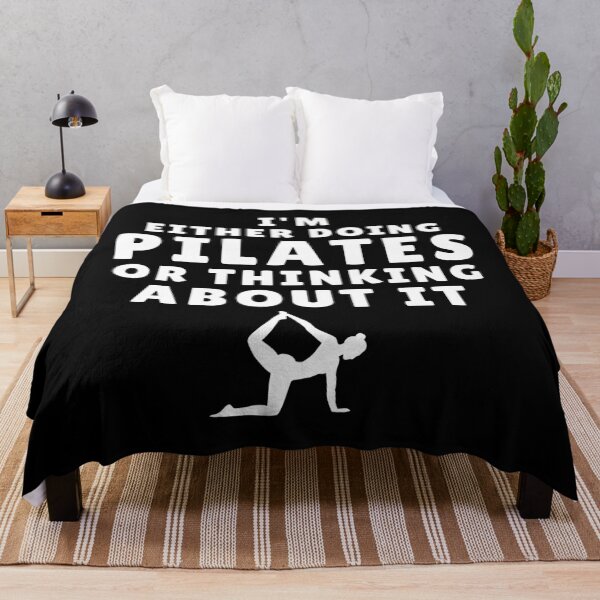 Item preview, I'm Either Doing Pilates or Thinking About It Funny Pilates Lovers Saying  designed and sold by MouDantArts.