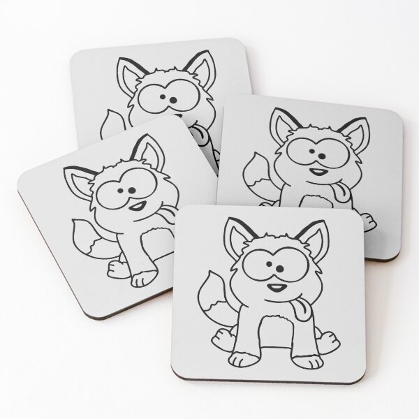 Item preview, Dog Fox Funny Grimace Squinting Tongue Out Comic Cartoon designed and sold by shirt-o-mat.