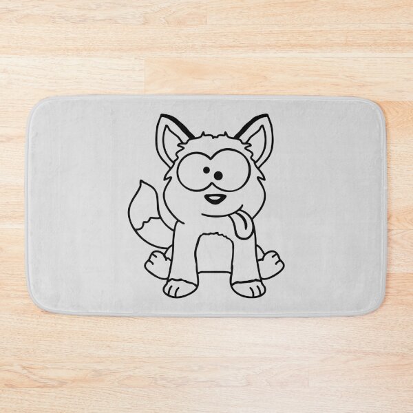 Item preview, Dog Fox Funny Grimace Squinting Tongue Out Comic Cartoon designed and sold by shirt-o-mat.
