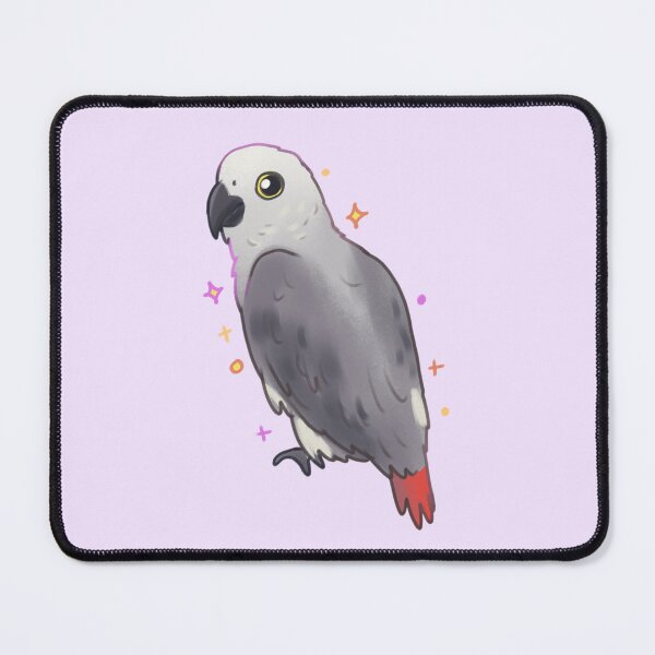 Item preview, Cute gray african parrot designed and sold by Mayarartsy.