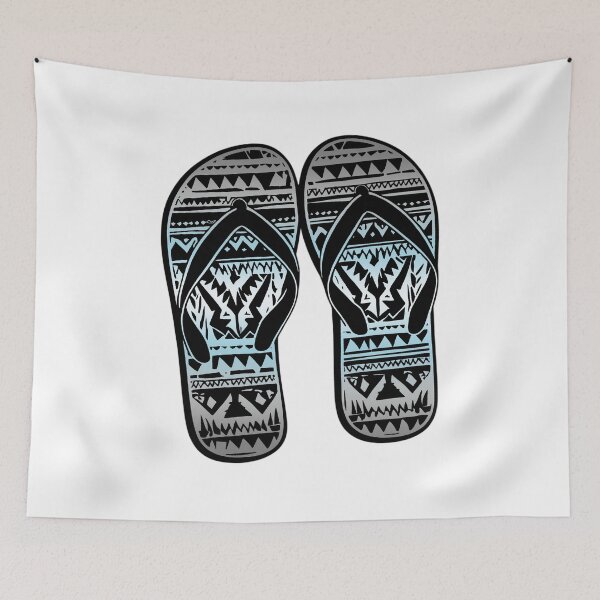 Item preview, Demiboy Pride Flag Tribal Flip-Flops Design – Vibrant Pride Art designed and sold by Travelslightly.