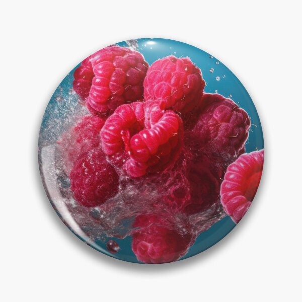 Item preview, Juicy raspberries appear to be splashing through water, designed and sold by anytka.