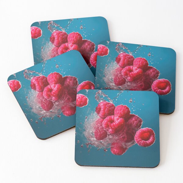 Item preview, Juicy raspberries appear to be splashing through water, designed and sold by anytka.
