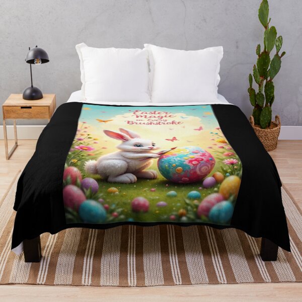 Item preview, Spring joy: Easter bunny decorates Easter egg colorfully designed and sold by ArtCreator2023.