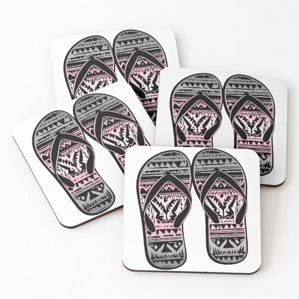 Item preview, Demigirl Pride Flag Tribal Flip-Flops Design – Vibrant Pride Art designed and sold by Travelslightly.
